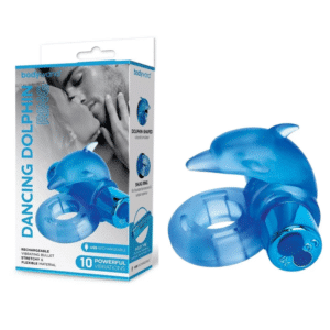 Erection-Enhancing Dancin Dolphin Vibrating Penis Ring - Blue