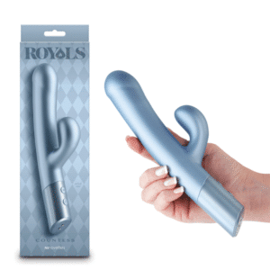 Silicone Rabbit Vibrator Shimmery Metallic Seafoam - Blue