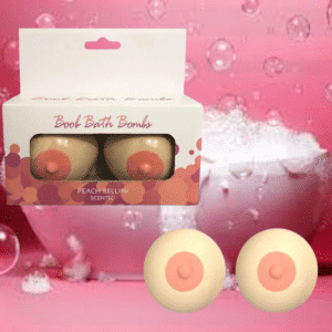 Kheper Games Bath and Body Boobie Peach Bellini Scented Bath Bomb Set