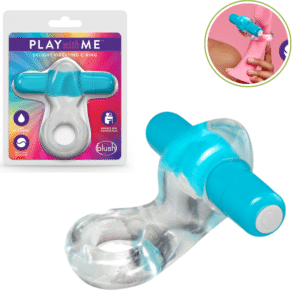 Longer & Harder Erections Couple's Vibrating Penis Ring - Blue