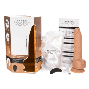 Naked Addiction Thrust Dong 9 Inch Remote Control Suction Cup Dildo-Caramel