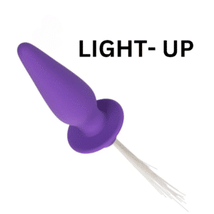 Southern Lights Vibrating Lights Up Anal Probe Butt Plug With Tails For Beginners Purple