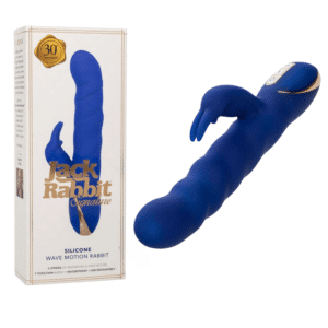 Bunny Ears Silicone Rabbit Vibrator - Blue