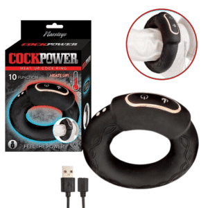 Rechargeable Vibrating Penis Ring Black