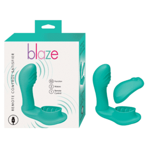 Hands-free Dual-stimulating Rechargeable Vibrator Aqua