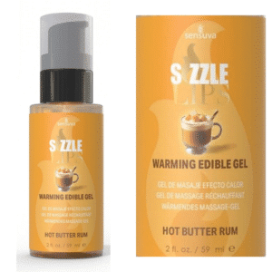 Edible Gel Flavored Water-Based Lube Butter Rum 2oz