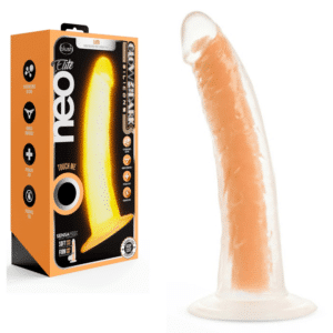 7-inch Silicone Dual Density Dildo - Neon Orange