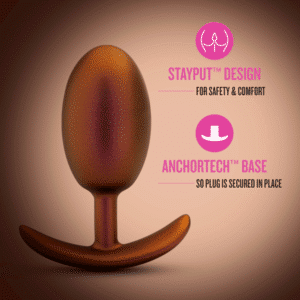 Anal Adventures Matrix Neutron Plug Anal Play Butt Plug with Inner Ball - Cosmic Copper