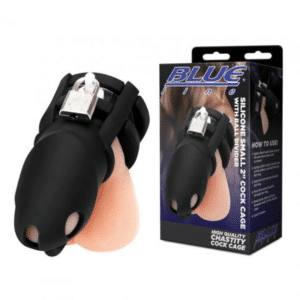 Male Chastity Device with Ball Divider - Black