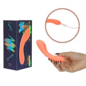 Mini Swan Wand Glow-in-the-Dark Vibrating Wand Massager Rechargeable - Orange