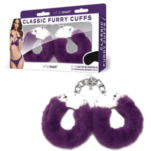 Handcuffs and Eye Mask Sex Restraints - Purple