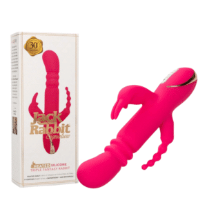 Triple Stimulator Rabbit Thrusting Vibrator - Pink