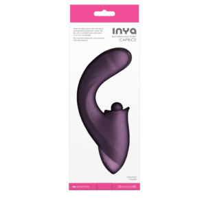 Inya Caprice Rechargeable Silicone Dual Stimulation Thrusting Vibrator - Purple