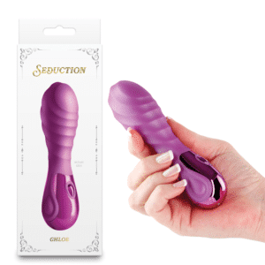 Rechargeable Rippled Texture Silicone Vibrator Metallic Pink