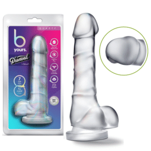 Pegging Dildo with Sturdy Suction Cup - Clear