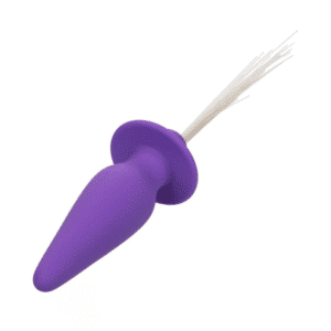Southern Lights Vibrating Lights Up Anal Probe Butt Plug With Tails For Beginners Purple
