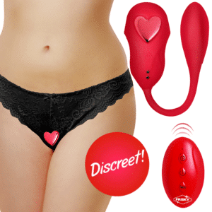 Discreet Vibrating Panty With Remote Control Red