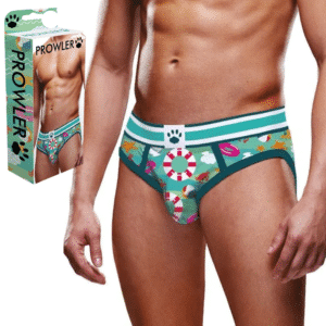 Bikini Stretchy Underwear Underpants Green White - XL