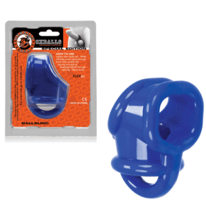 Oxballs Ballsling Ball-Split Police Waterproof Non-Vibrating Ball Stretcher-Blue