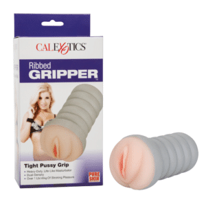 Ribbed Gripper Tight Pussy Grip Masturbator Heavy-Duty Waterproof Stroker - Ivory