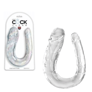 Kc Clear Flexible Double-Ended Dildo Realistic Cock G-Spot Stimulator- Large