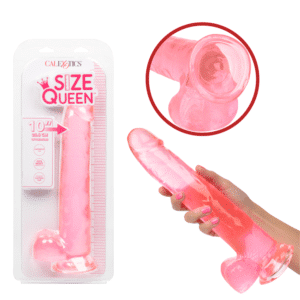 Size Queen G-Spot Stimulator Big Dildo Suction Cup Base 10 Inches - Pink