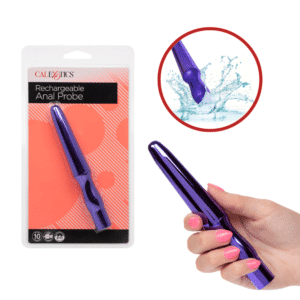 Rechargeable Anal Probe Vibrating Multi-Speed Butt Plug Waterproof Vibrator - Purple