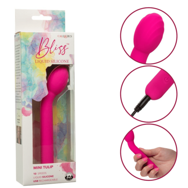 Bliss Liquid Silicone Mini Tulip Clitoral Rechargeable Stimulator For Women