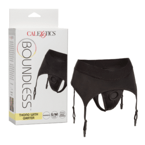 Boundless Thong Garter Adjustable Straps Sexy Clothing and Accessories S/m - Black