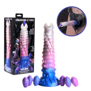 Creature Cock Tenta Queen With Silicone Eggs Harness Compatible G-Spot Dildo