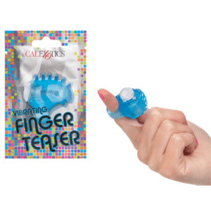 Foil Finger Vibrator Teaser Clitoral Massager Multi-Speed- 24pk - Blue