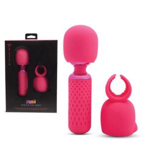 Sensuelle Harlow Nubii Rechargeable Mini Wand With Masturbator Attachment- Pink