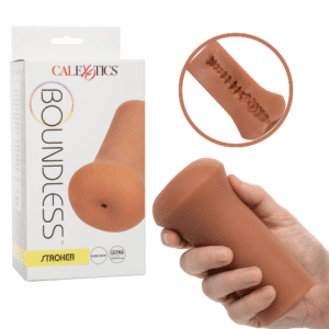 Boundless Stroker Male Masturbator Realistic Sleeve Suction Design - Brown