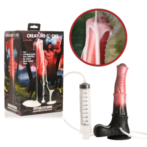 Creature Cock Centaur Explosion Silicone Squirting G-Spot Dildo Suction Cup Sex Toy