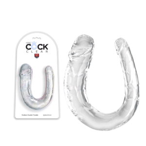 Kc Clear Double-Ended Dildo Realistic Flexible Cock G-Spot Stimulator Sex Toy