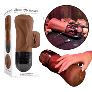 Zt Tight-Lipped Lifelike Male Masturbator Multi-Speed Rechargeable Vibrator