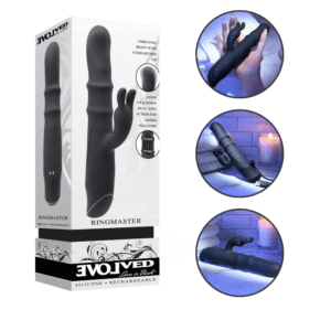 Ringmaster Flexible Silicone Vagina Clit Stimulator Rabbit Vibe G-spot Vibrator