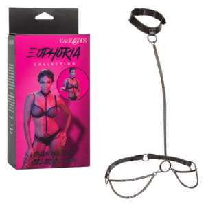 Euphoria Coll Chain Halter Collar Leash Bondage BDSM Gear Fetish Sex Toy