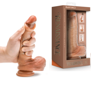 Dildo for Beginners with Squeezable Balls - Tan