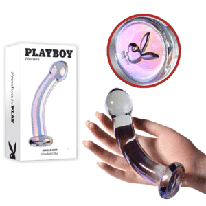 Pb Jewels King Deeply Curved Multi-Play G-Spot P-Spot Glass Stimulator