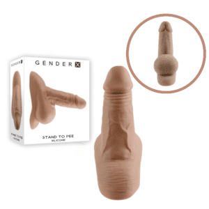 Gender X Silicone Stand To Pee Funnel Lifelike Dildo Waterproof Sex Toy - Medum