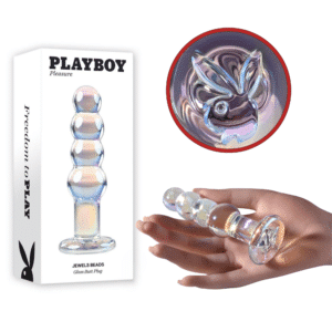 Pb Jewels Beads Petite Glass Anal Butt Plug Beginner-Friendly Probe Toy