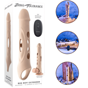 Zt Big Boy Extender Vibrating Remote Control Penis Sleeve Cock Extender Vibrator