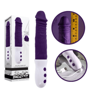 Plum Thrusting Dildo With Handle G-Spot Stimulator Rechargeable Sex Vibrator