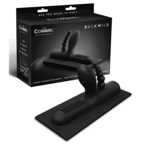 Cowgirl Buckwild Double Penetration Sex Machine Silicone Attachment Black