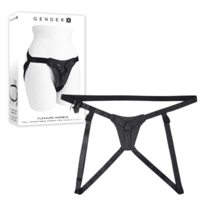 Gx Pleasure Fully Adjustable Strap-on Harness With Vibrating Ring Finger