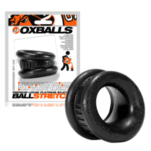 Silicone Male Testicle Scrotum Ball Stretcher - Black