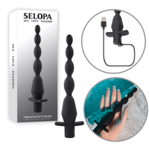 Selopa Vibrating Butt Beads Plug Multi-Speed Rechargeable Sex Vibrator