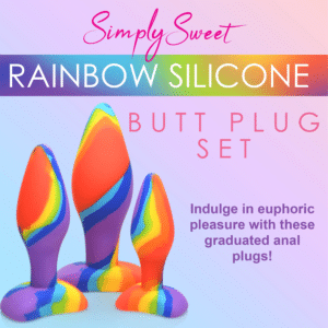 Simply Sweet Rainbow Silicone Easy To Insert Anal Kits Butt Plug For Beginners
