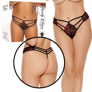 Barely B Triple Strap Panty Diamond Shaped Front Panel Sexy Panties For Women